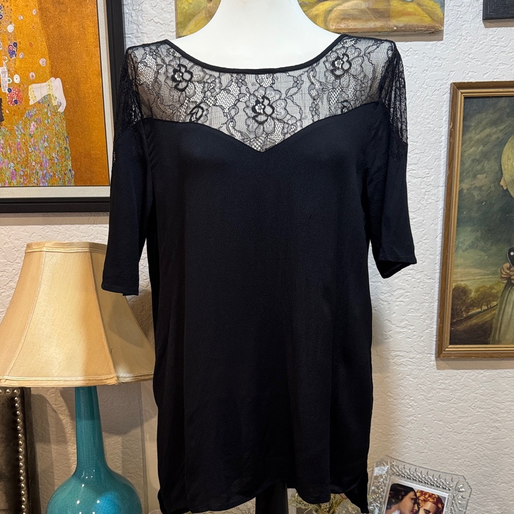 Urban Outfitters Black Lace Women's Top
